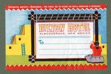 Hotel label luggage labels baggage New Mexico Hilton #103