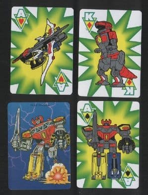 Non-standard playing cards Power Rangers, Robots
