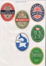 Old beer bottle labels scandinavia collection #102