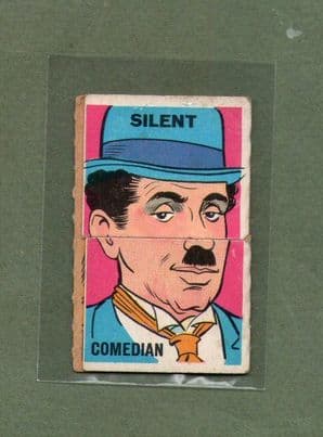 Old CHARLIE CHAPLIN card RARE comic fold-out trade card 102