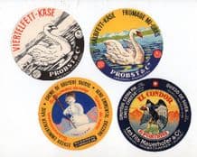 Old cheese labels selection pretty images & colors #092
