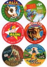 Old cheese labels selection pretty images & colors #129