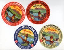 Old cheese labels selection pretty images & colors #162