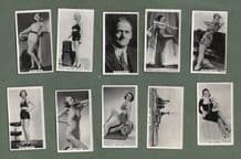 Old Cigarette cards Real Photographs 1939 Pin-up, aviation, boxing + etc