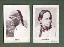 OLD Cigarette cards tobacco inserts Chinese people RARE #343