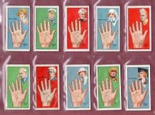 Palmistry Fortune prediction cards 1927 by Drapkin Cigarette cards set