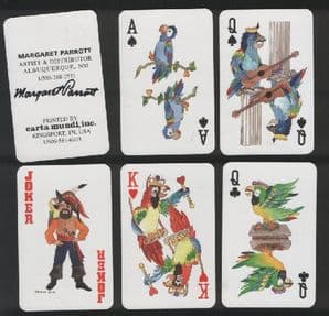 Parrots Collectible playing cards  by Margaret Parrot