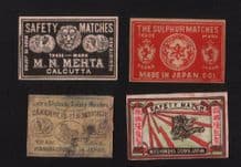 Patriotic Vintage match box labels CHINA or JAPAN #300