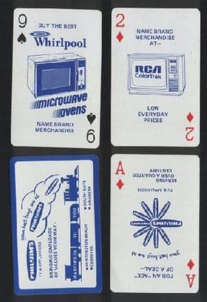Phil & Jim TV. Vintage advertising playing cards