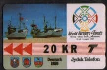 Phonecard 1989 Denmark rare early S1 Telephone card #155