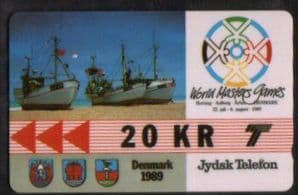 Phonecard 1989 Denmark rare early S1 Telephone card #155