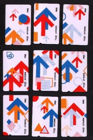 Phonecard Telephone cards set 1986 Denmark RARE #273