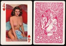 Pin-up vintage collctable playing cards. Esquire, large A5