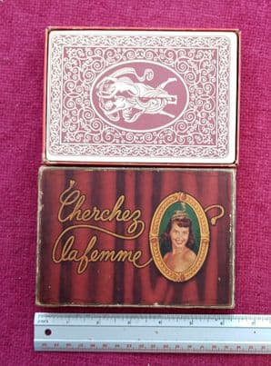 Pin-up vintage collctable playing cards.Cherchez la Femme
