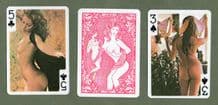 Pin-up vintage Non-standard playing cards. Showgirl.