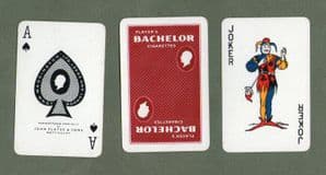 Playing cards Vintage Advertising Players Bachelor cigarettes #081a