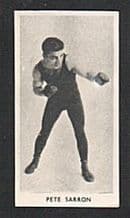 Rare cigarette card Boxing 1938 Pete Sarron