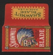 Rare Razor Blade Wrappers Lamette da barba Red Indian