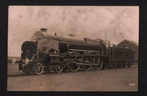 RP very old postcard Railway locomotive #254