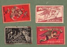 Selection of OLD match box labels CHINA  patriotic #434