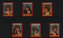 Set Old matchbox labels RARE Czechoslovakia Girls Galaxy #549