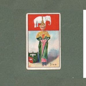 SIAM Thailand old 1937 Cigarette card tobacco insert old Siam photo card  #006