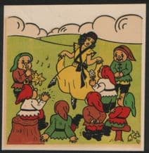 Snow White 7 dwarf old water decal circa 1940's Disney