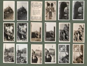 Stereoscopic cigarette cards set  Sweden, Italy, Norway,