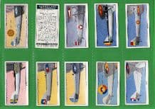 Tobacco cards cigarette cards Aeroplane markings 1937