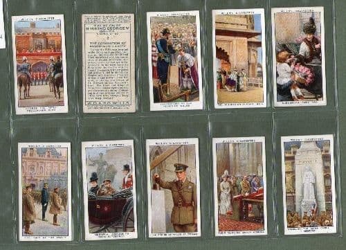 the reign of king george v cigarette cards Tobacco cards cigarette cards British royalty King George V
