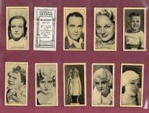 Tobacco cigarette cards Cinema Laurel & Hardy etc 1928