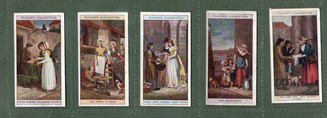 Tobacco Cigarette cards Cries of London 1913 set