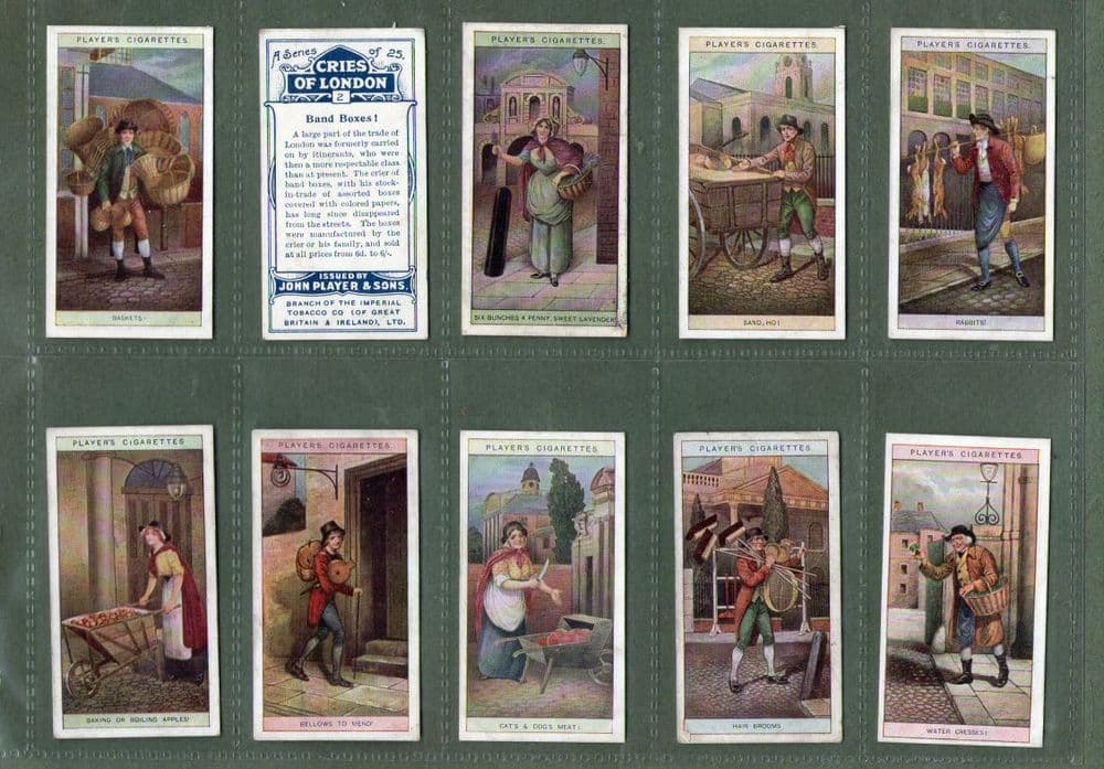 cries of london cigarette cards Tobacco Cigarette cards Cries of London 1913 set
