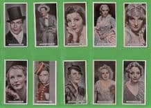 Tobacco cigarette cards Film, Famous Film Stars 1934