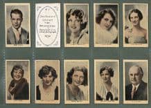 Tobacco cigarette cards Movie Film Stars 1930 VERY RARE