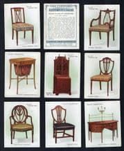 Tobacco cigarette cards Old Furniture, Antiques Cabinet ,Chairs, 1923