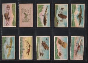 Tobacco cigarette cards set Zeppelin airships aviation 1912