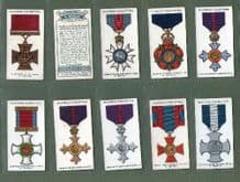 Tobacco cigarette cards War Decorations & Medals 1927
