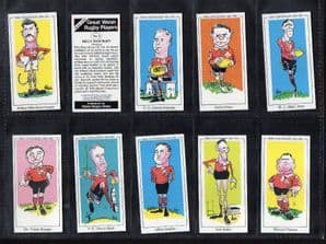 Trade cards set 1981 by Welsh Rugby Union GREAT WELSH RUGBY PLAYERS