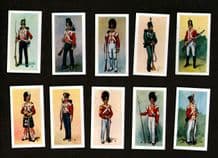 Trade cards set British Uniforms of 19 th Century 1957 set of 25