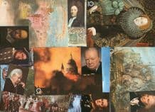 TRADE/ cigarette cards Great Britons` Churchill, Scott, Shakespeare, By Shell