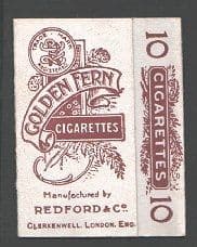 very old English cigarette packet  Golden Fern
