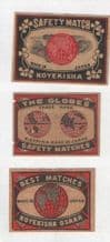 VERY OLD match box labels CHINA or JAPAN patriotic #712