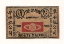 VERY OLD match box labels SINGAPORE - CHINA - JAPAN