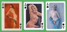 Vintage Aces of Spades playing cards selection pin up girls #246