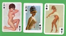 Vintage Aces of Spades playing cards selection pin up girls #247