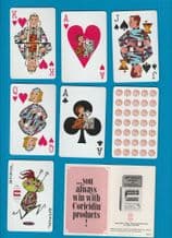 Vintage Advertising playing cards courts. Coricidin by Schering