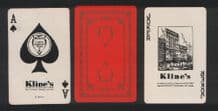 Vintage Advertising playing cards Kline's Dept Store