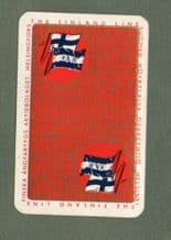 Vintage advertising playing cards. The Finland Line shipping