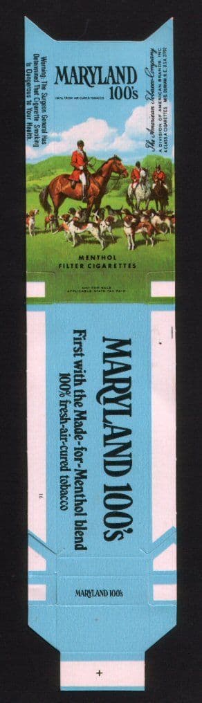 Vintage american  cigarette  packet  Fox Hunting   Maryland#901    #847